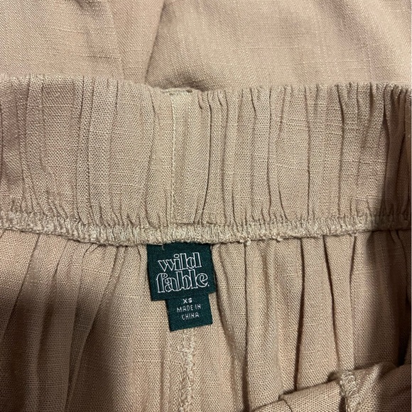 Wild Fable pink linen trouser pants - Picture 3 of 7